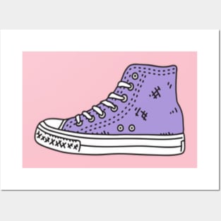 purple sneakers color stroke Posters and Art